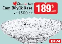 GLASS İN LOVE CAM BÜYÜK KASE 1500 CC